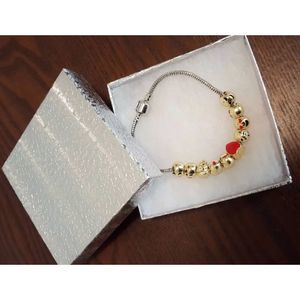 Emoji
Charm Bracelet Sterling Silver Gold Beads